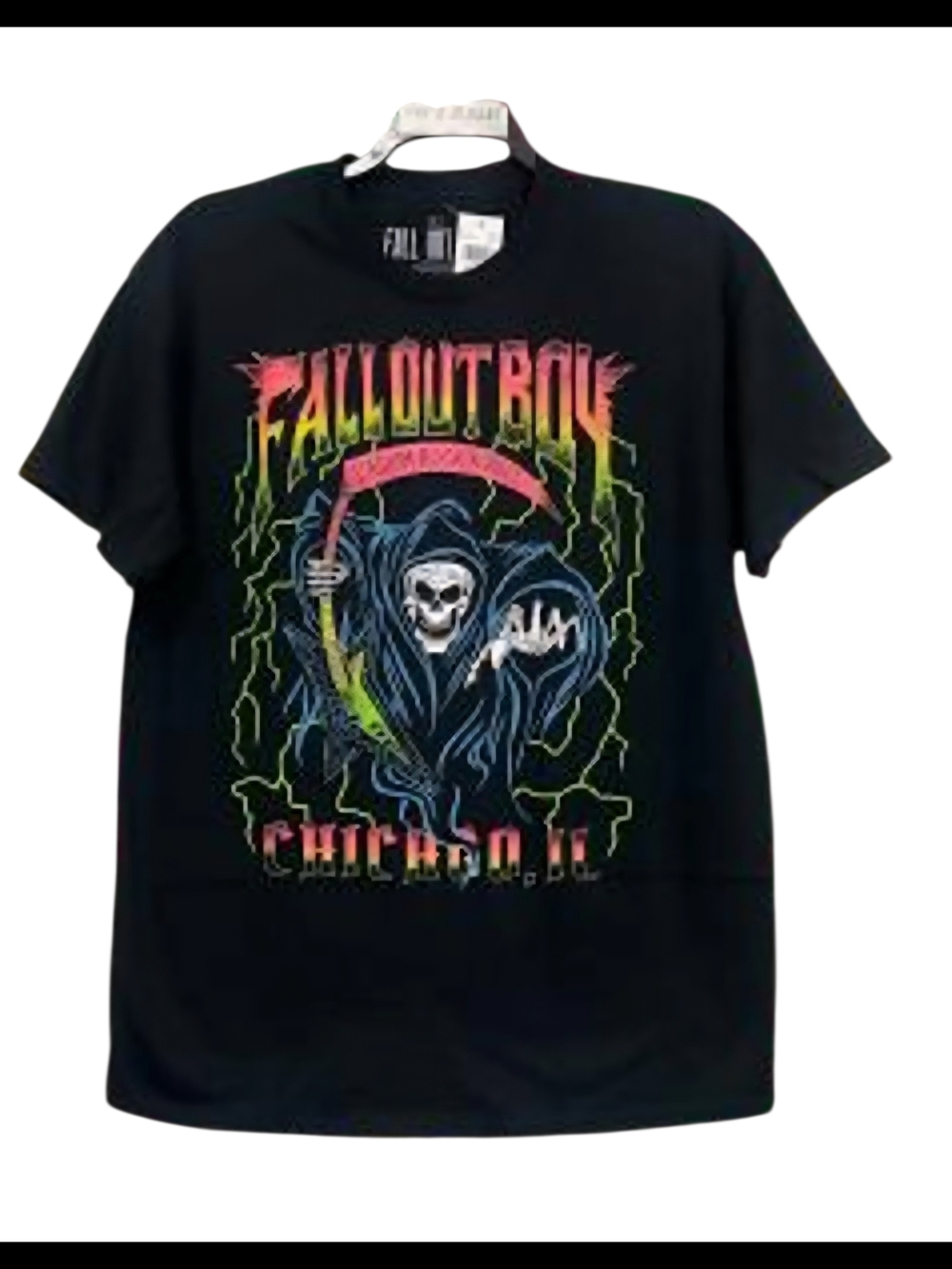 Fall Out Boy Blacklight Reactive Graphic Tee Men’s M Women’s L–XL P2P 21–24 NWT